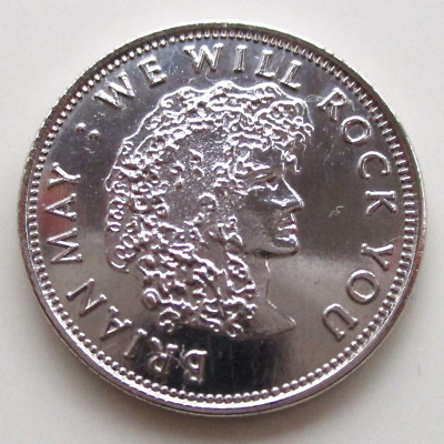 Queen Brian May 2004 'We Will Rock You' Sixpence Coin Guitar Pick Plectrum