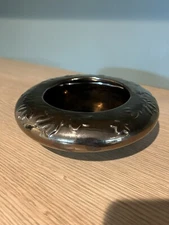 Vintage HAEGER POTTERY Planter Brown Metallic Bronze Made In USA