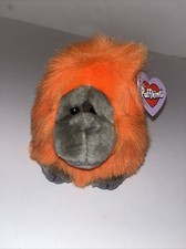 Vintage Puffkins Omar Style 6665 Swibco Bean Bag Plush Orange Gorilla With Tags