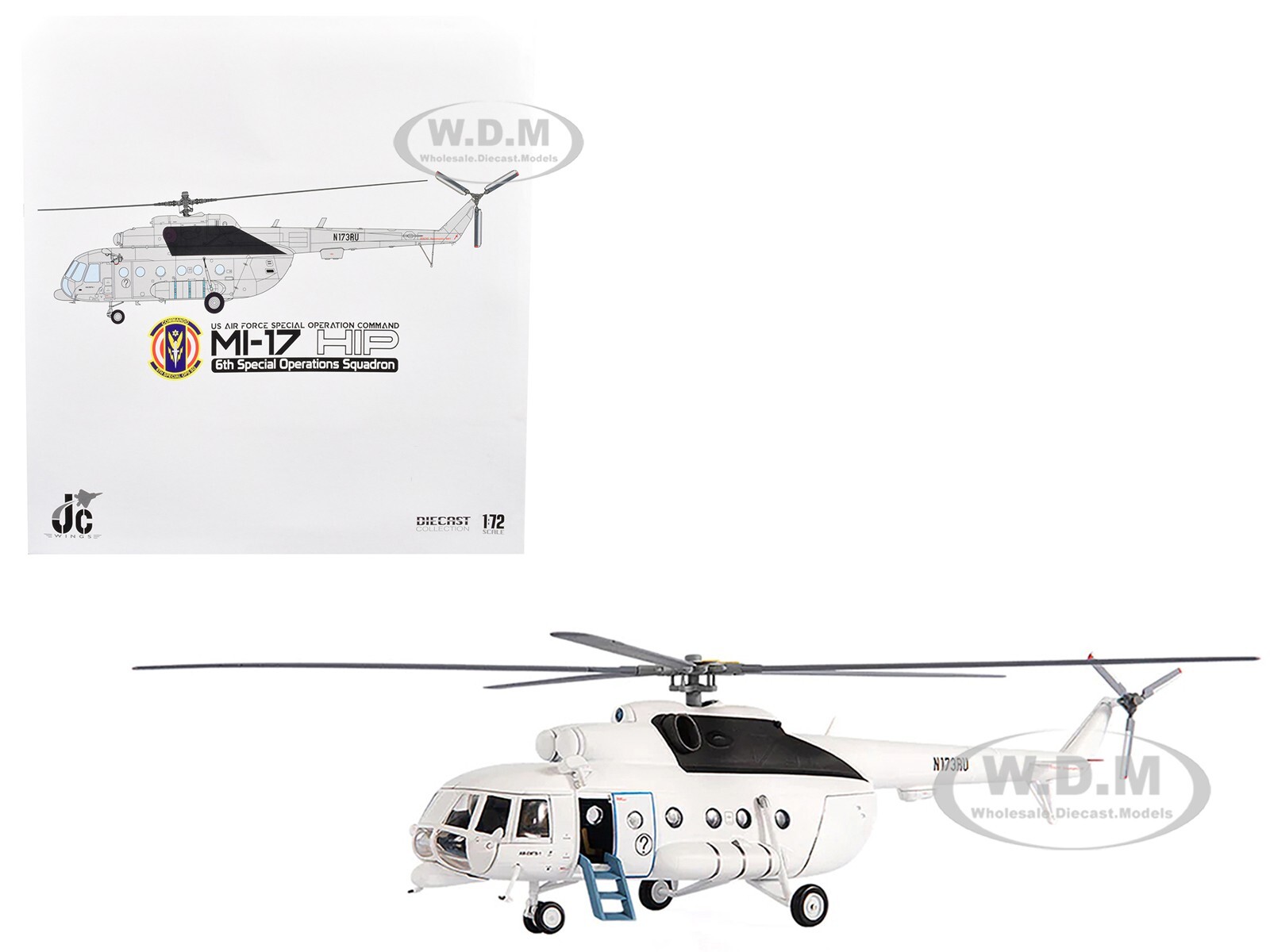 ВЕРТОЛЕТ МИ-17 HIP ВВС США SOC 1/72 ПРОИЗВОДСТВА JC WINGS JCW-72-MI17-002