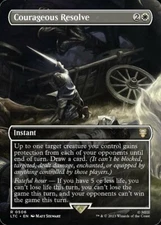 1 x Courageous Resolve - Foil - Borderless - Commander: The Lord of the Rings: T