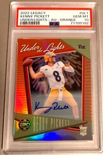 2022 Panini Legacy KENNY PICKETT Under the Lights Orange Auto RC /35 PSA 10