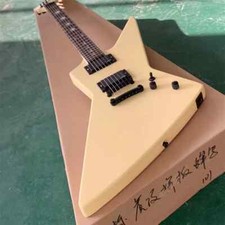 High End Customized Cream White Explorer Electric Guitar Fingerboard Inlay Top