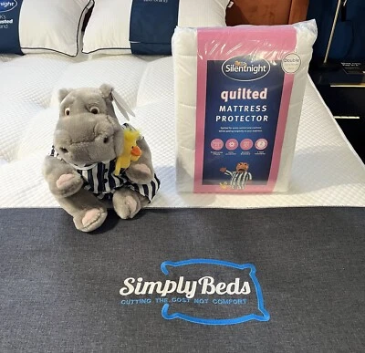 Silentnight Quilted Mattress Protector / Cover - Double - UK Seller