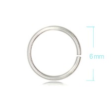 Open Jump Ring 925 Sterling Silver 6-8-10-12-14-16-19mm Thickness 1.5mm 