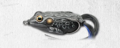 Live Target Hollow Body Frog 65 - Black - 2 5/8'' 3/4 oz Topwater Bass Lure