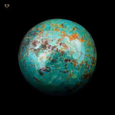 #18 Sonoran Campitos Turquoise from Mexico, 22.24CT, Round Cabochon, All-Natural