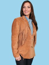 Scully $399 L119 Cheyenne Burbon Tan Suede Fringe Jacket Rodeo Southwest Western