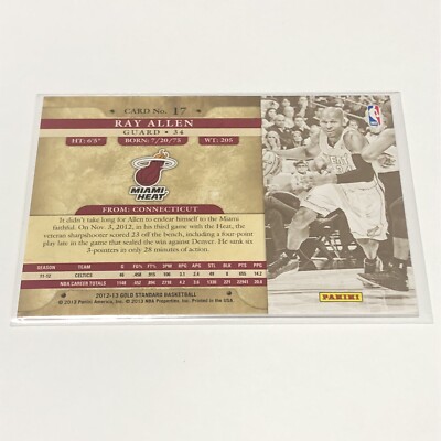 2012-13 Panini Gold Standard 4/349 Ray Allen #17 HOF Numbered NM 