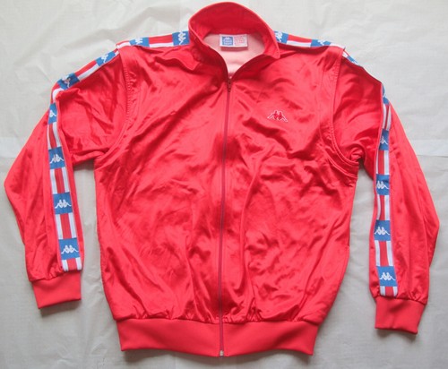 Haut zippé vintage Kappa rouge US athlétisme manches amovibles 56 - XL