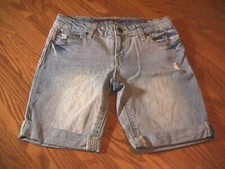 GIRL'S DISTRESSED BERMUDA DENIM JEANS SHORTS SIZE 12 by ARIZONA JEANS CO.