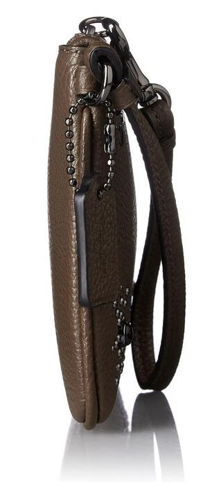 Bracciale nuovo con etichette autentico COACH pelle ciottolata Western rivetti Med oliva scuro 56530