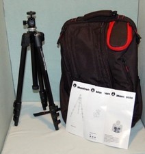 manfrotto tripod with head ball and bag