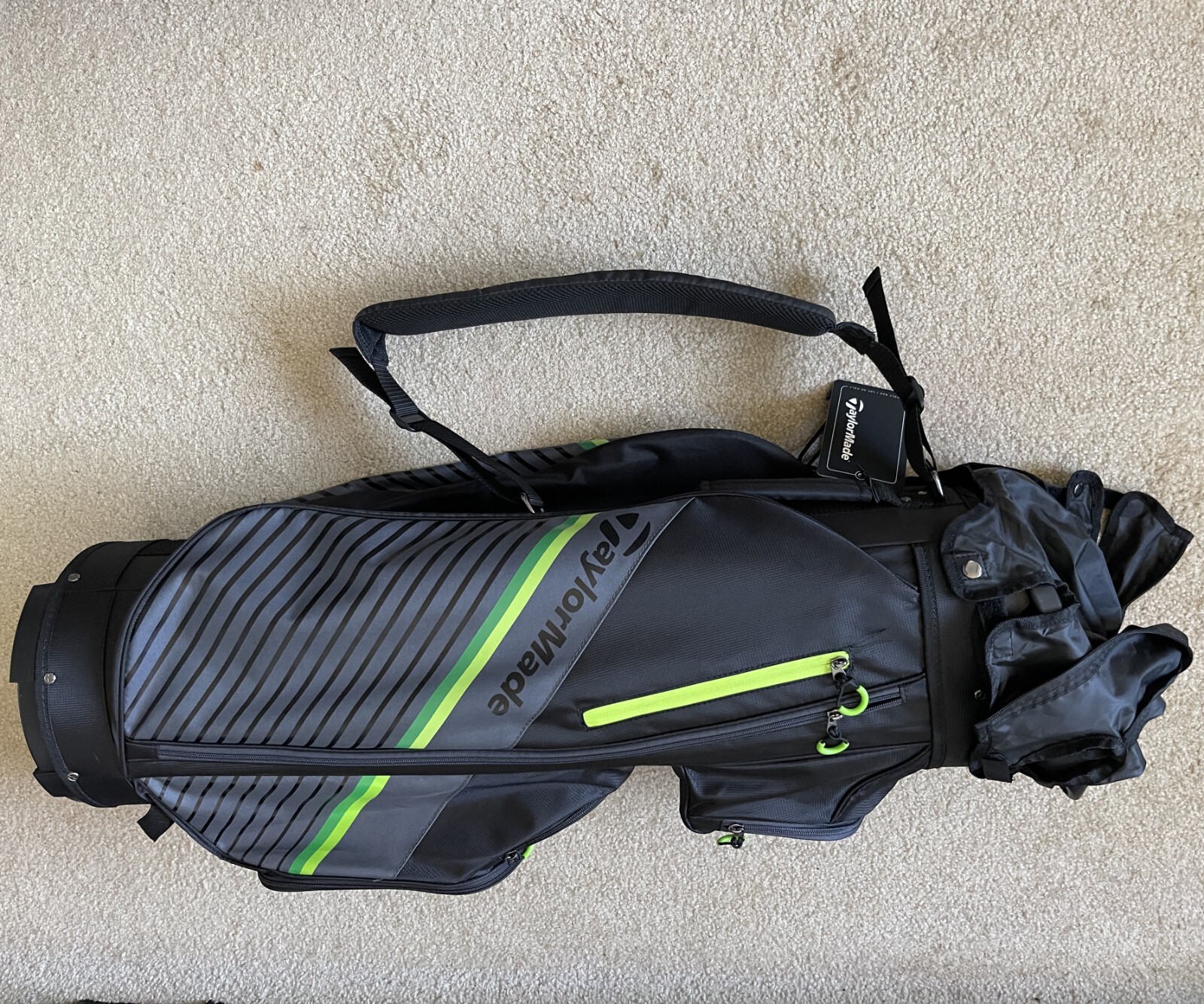 New TaylorMade Golf Cart Bag 14 Slots Way Top Rain Cover Hood Zip