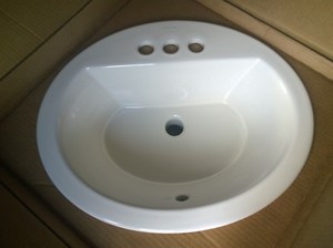 Nib Nice Kohler 2699 4 96 Bathroom Biscuit Color Top Mount Vanity Sink Ebay