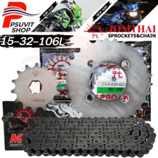 JT Sprocket Set For KSR-110 (420) Front15T+Rear32T+JT Chain 420-106L Black