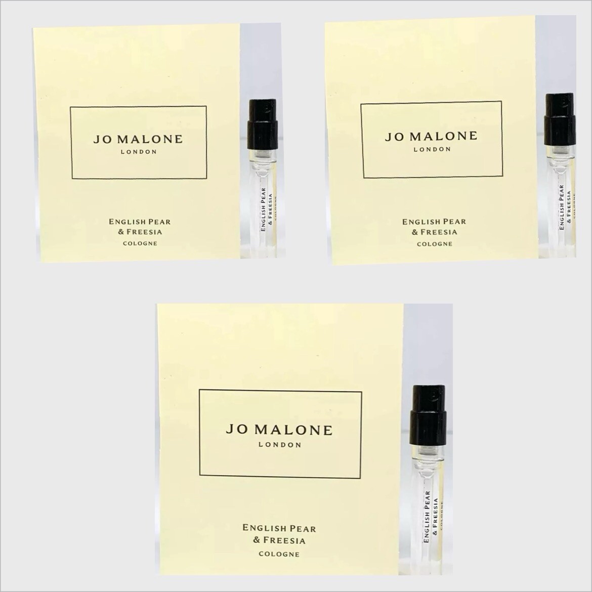 3x Jo Malone London English Pear & Freesia Cologne Sample Spray