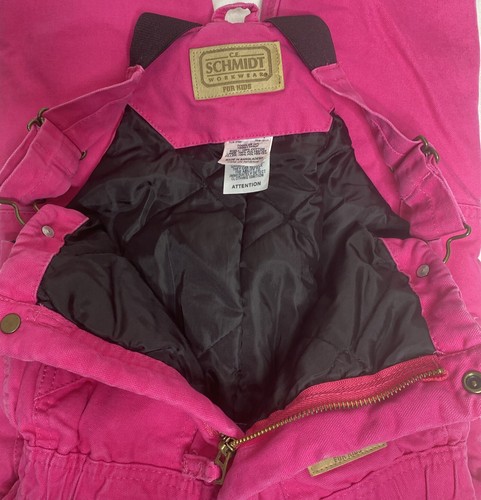 C.E. Schmidt for Kids Insulated Overalls Pink Workwear Farm Barn Sz 4T - Picture 12 of 12