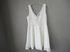 Womens Aina Be White Dress Tank Size Large Babydoll