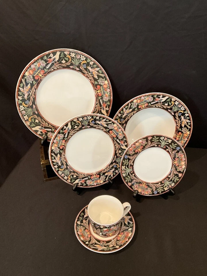 VILLEROY & BOCH - Intarsia de Alemania China - Juego de platos, cuenco, platillo, taza de té Foto 2 de 4