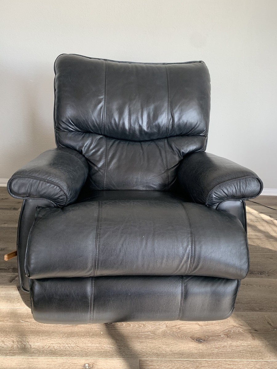 La-Z-Boy Heat Massage Black Leather Recliner Lay-Z-Boy LazyBoy not