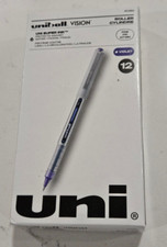 Box of 12 Uniball Vision Rollerball Pens Fine Point 0.7mm Gel Ink PURPLE VIOLET