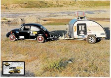 VW Käfer mit Wohnwagen Youngtimer Schmuckblatt 29.2