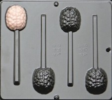 Molde de caramelo de chocolate piruleta cerebro humano Halloween 967