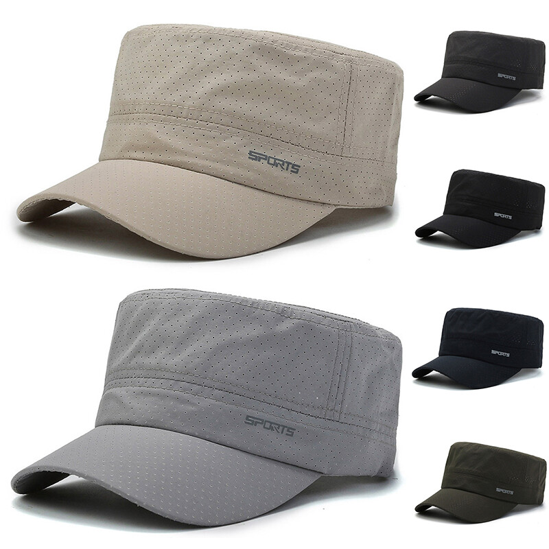 APL Cappello militare retrò cotone berretto baseball piatto camionista tinta unita uomo 