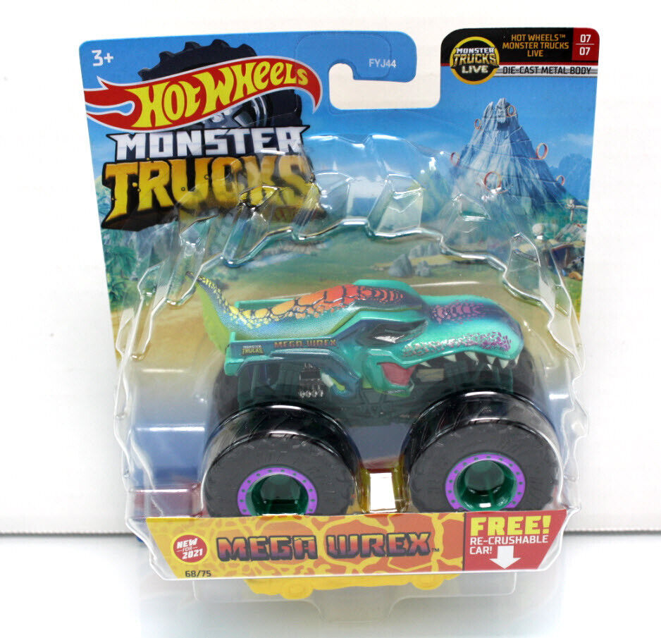 Hot Wheels Monster Truck Mega Wrex NEW FOR 2021 68/75 FYJ44