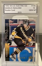 1993-94 Upper Deck Electric Ice Markus Naslund Pittsburg Penguins Rookie Card. rookie card picture