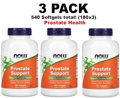 NOW Foods, Prostate Support, 3 PACK, 180 Softgels each (540 total!)