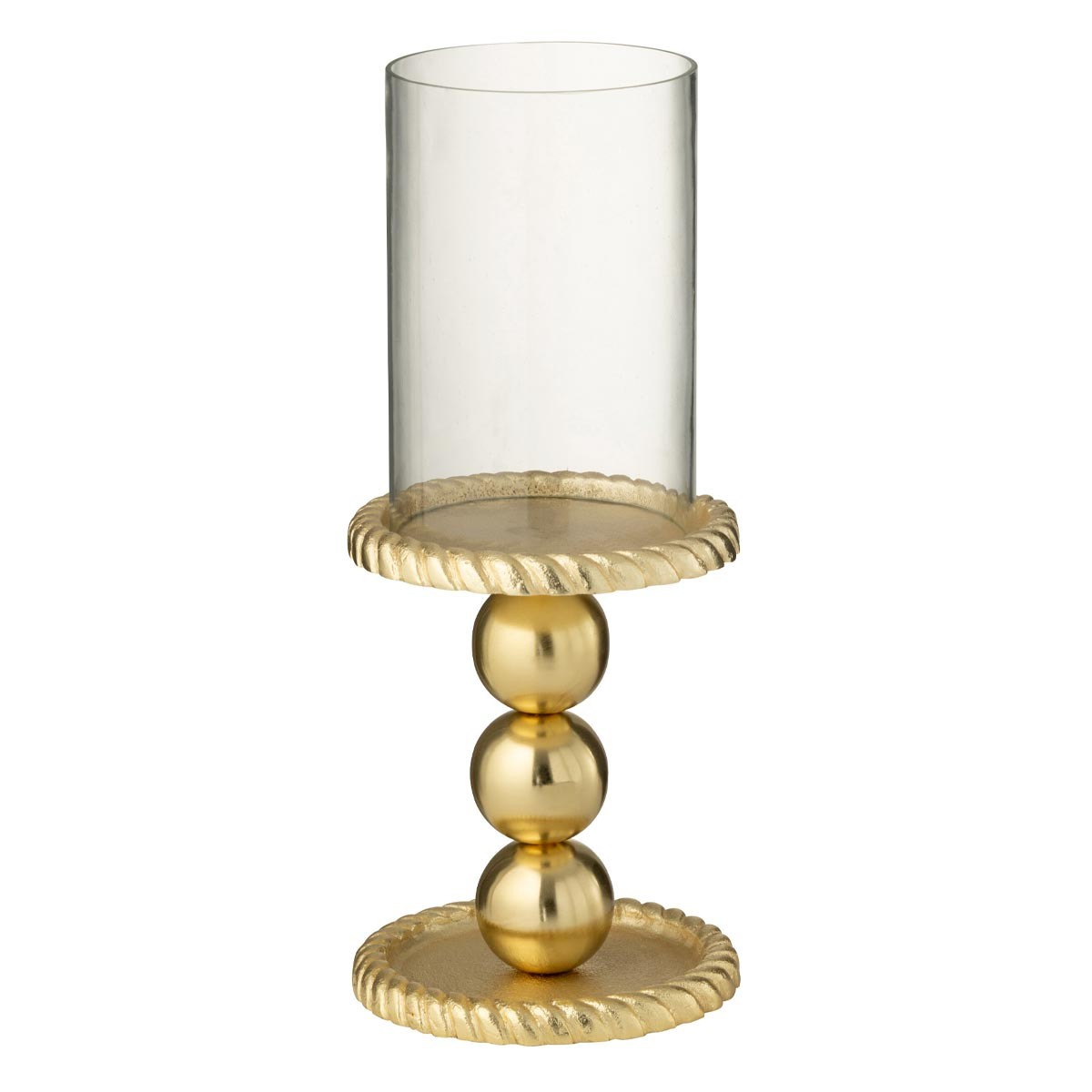 Photophore design en métal Emerald 28cm doré grand modèle de table