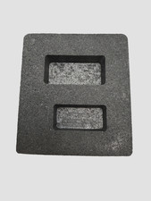 Graphite Ingot Mold For Casting 2 Cavity 1 oz and 2 oz Gold Bars
