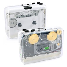Auto Reverse  Clear Stereo Cassette Player Built-in Cool Copper Wheel Movemen...
