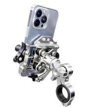 Motorcycle Phone Mount with Vibration Dampener, Aluminum Alloy Bike Phone Hol