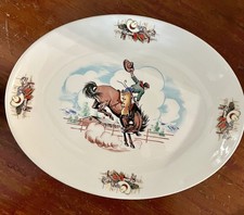 Vtg Homer Laughlin Rhythm Western Ranch Bucki...