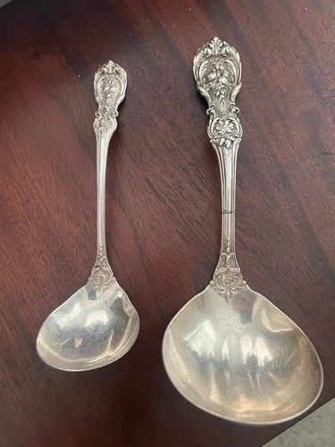 1 FRANCIS 1ST R&B STERLING 6 5/8 & 5 1/2 GRAVY LADLE NO MONO - Old Mark