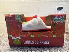 Grinch Womens Slippers Sz 9/10 L Christmas Holiday New