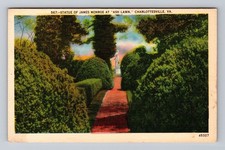 Charlottesville VA-Virginia Statue of James Monroe at Ash Lawn Vintage Postcard