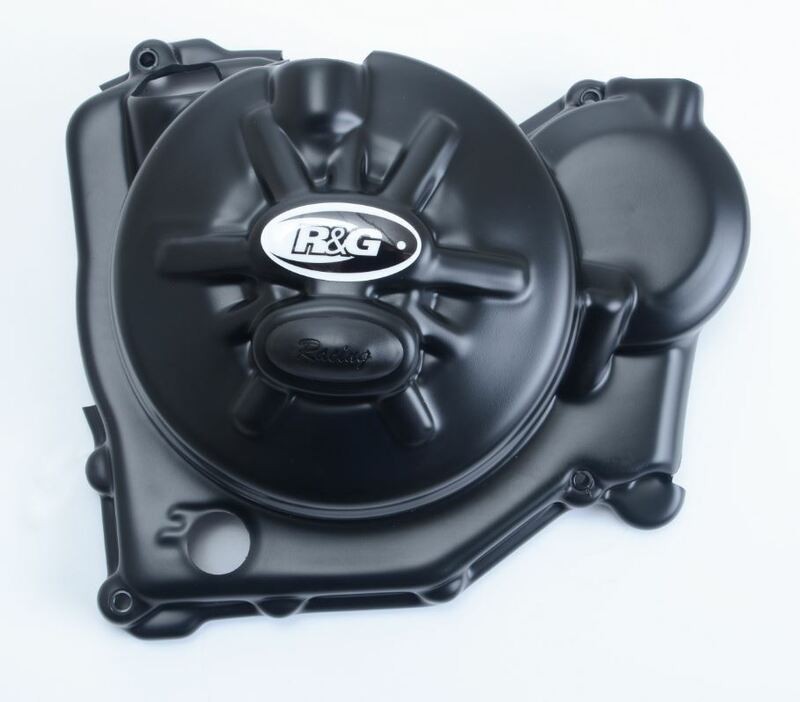 Cache moteur gauche R&G RACING Race Series noir pour moto Aprilia RSV4