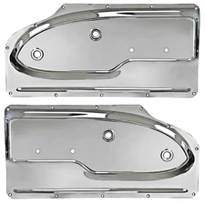 1960 1961 1962 1963 Chevy PU Truck Cab Door Inner Panel RH+LH Chrome Metal