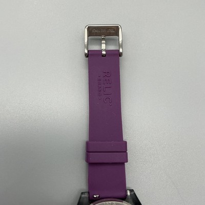 Gucci Sync Womens Watch 34mm Black Dial Purple Band 137.3 Date