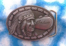 1991 Trinity Products Indian Chief Motorcycles Pewter Belt Buckle
