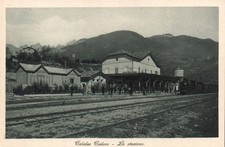 Belluno Calalzo Cadore la Stazione steam train F. small not shipped