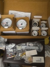 6 Gauge Set White Gps Speedometer 80mph Tachometer Marine Boat Truck Set6a-0016