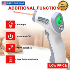 Non-contact Infrared Thermometer High Temperature Meter Probe Laser Pyrometer Su