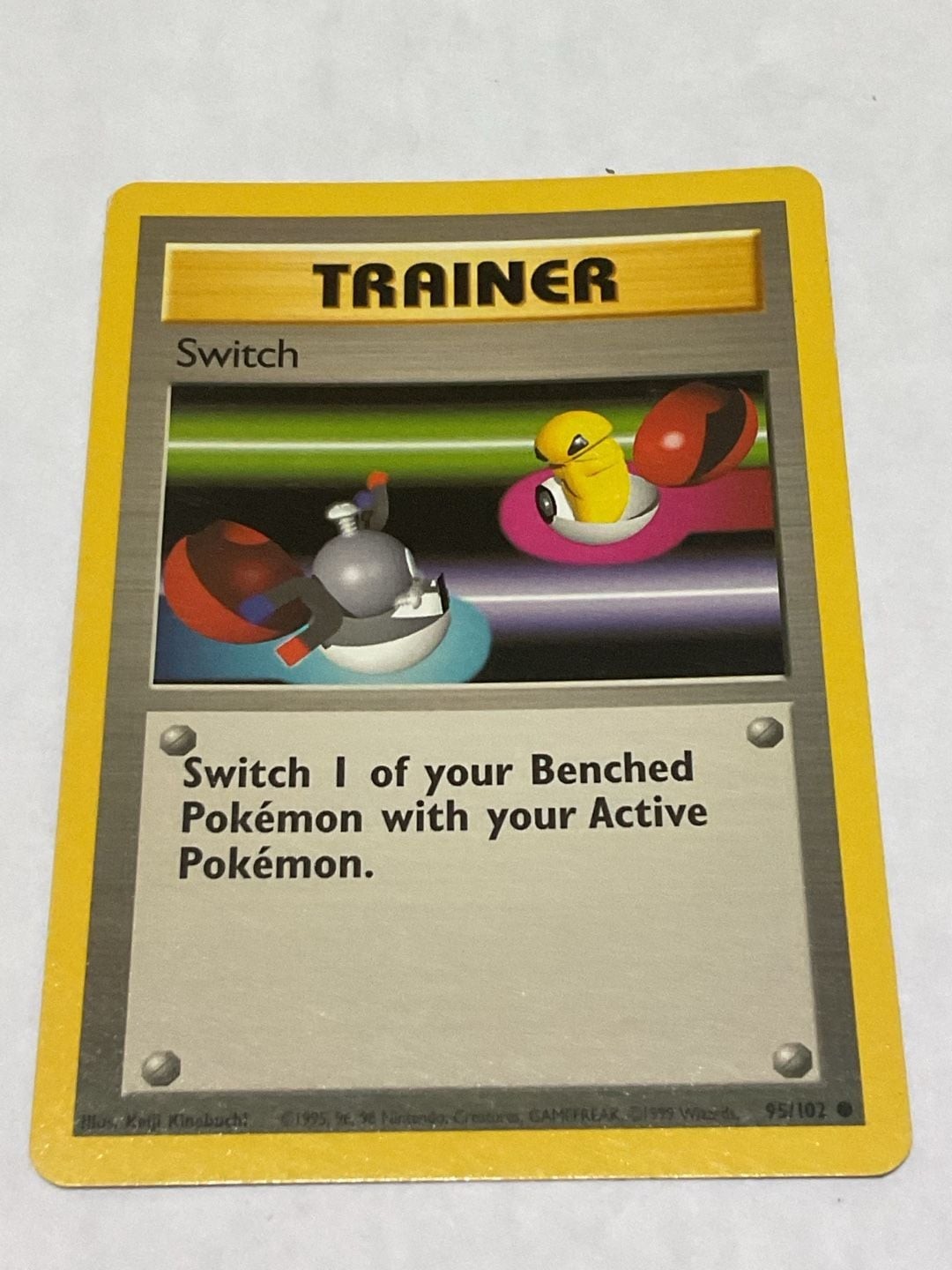 Pokemon Trainer Switch 95/102 1995 Never Played- Near Mint Condition