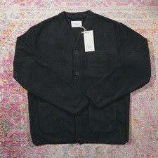 Folk Tobias Fleece Cardigan Size 4 Black L RRP £170 APC YMC Norse Toast Terrace