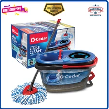 O-Cedar RinseClean Spin Mop & Bucket System, Removes 99% Bacteria, Clean Water
